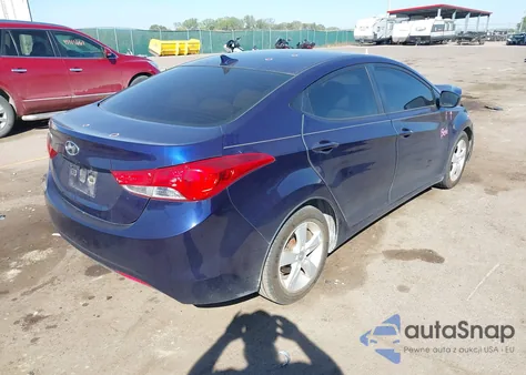 2013 Hyundai Elantra Gls z USA, uszkodzony, nr VIN 5NPDH4AE0DH289465